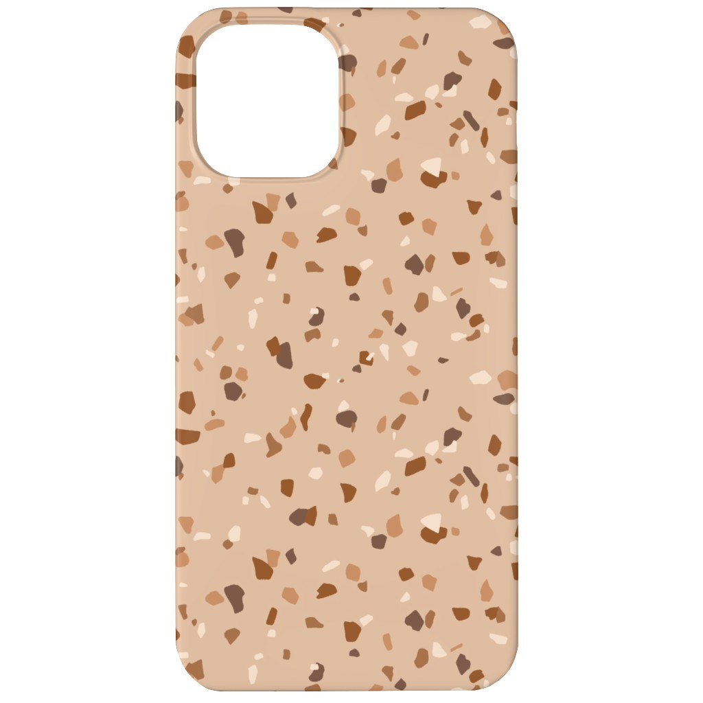 Terrazzo - Brown Phone Case, Slim Case, Matte, iPhone 12 Mini, Brown