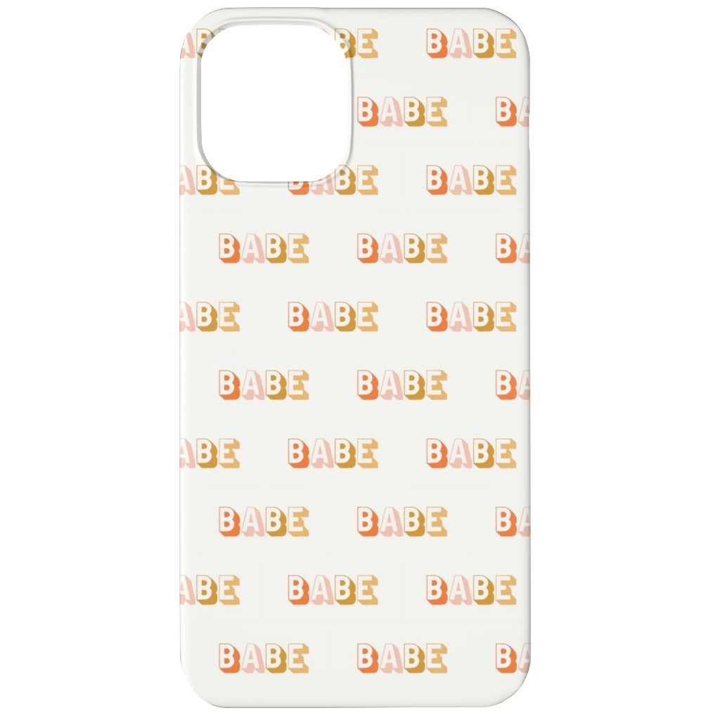 Babe - Typography - Neutral Phone Case, Slim Case, Matte, iPhone 12 Mini, Yellow, Classic Yellow