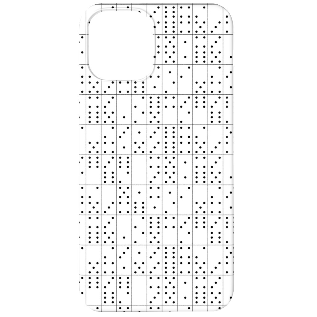 Domino Universe - Black and White Phone Case, Slim Case, Matte, iPhone 12 Mini, White