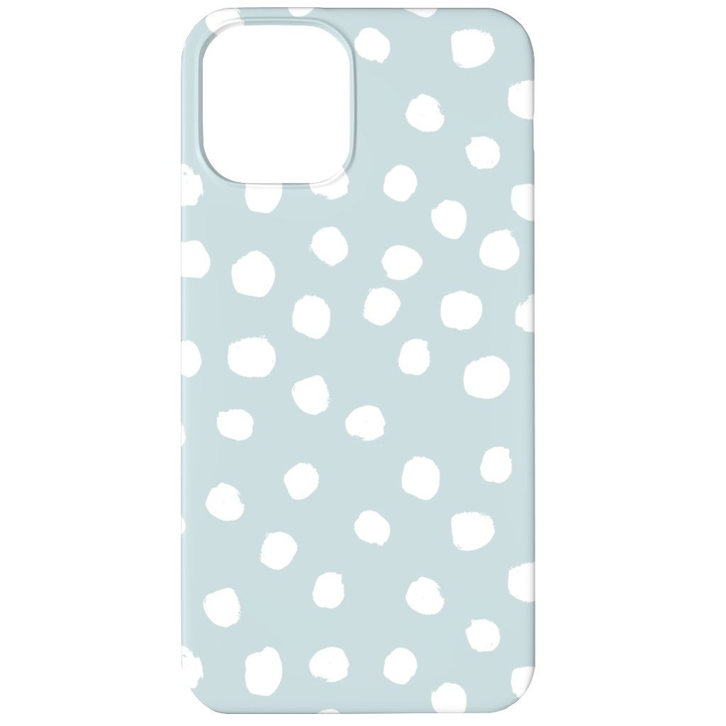 Soft Painted Dots Phone Case, Slim Case, Matte, iPhone 12 Mini, Blue