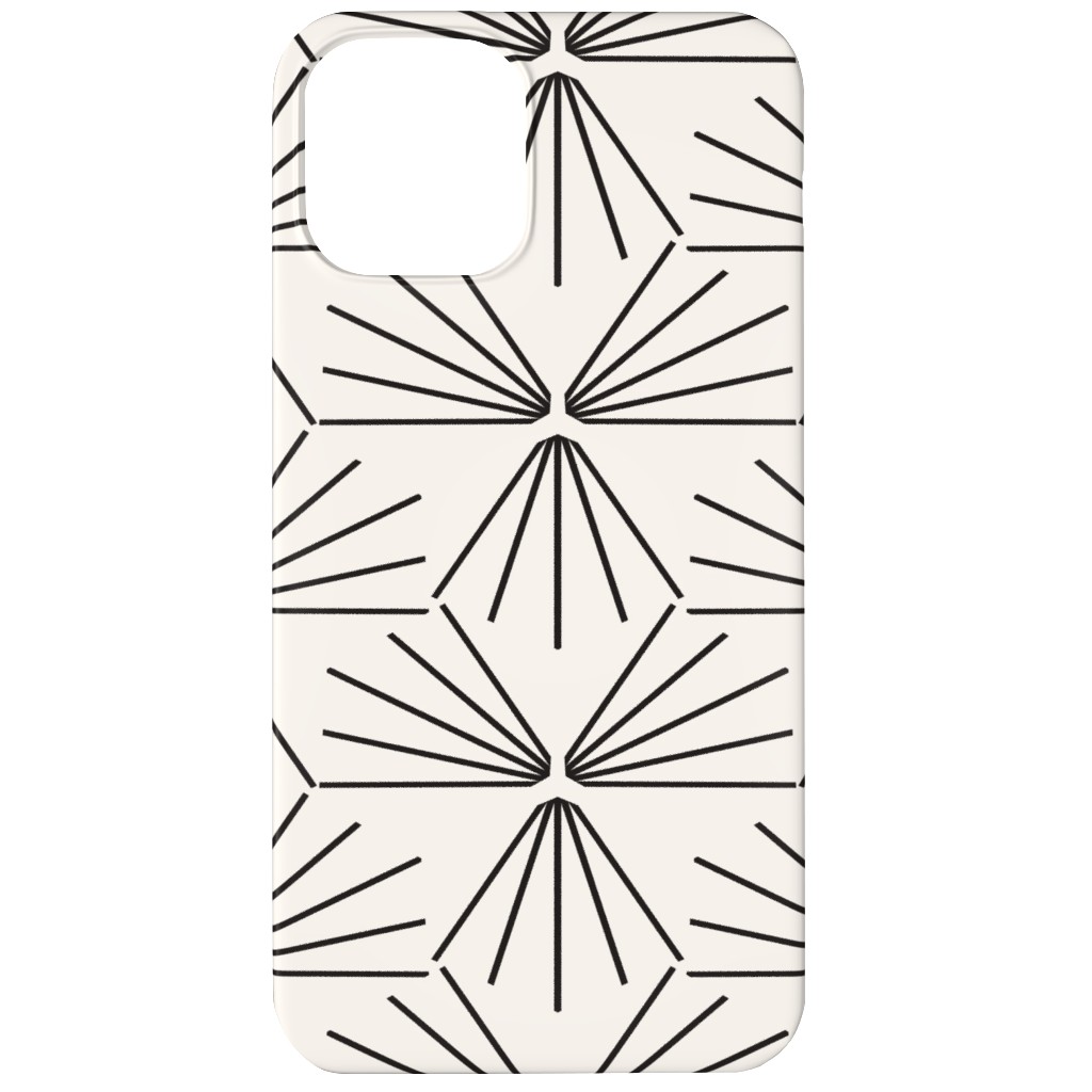 Sun Tile - Black & Off White Phone Case, Slim Case, Matte, iPhone 12 Mini, Beige
