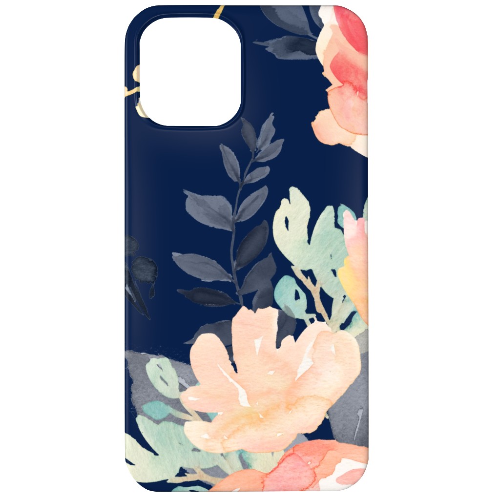 Watercolor Florals Phone Case, Slim Case, Matte, iPhone 12 Mini, Multicolor, Silhouette