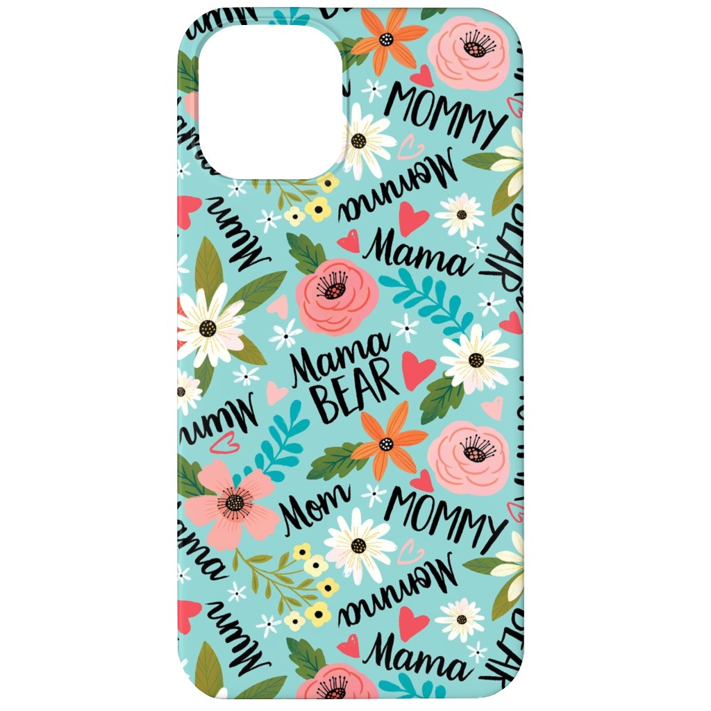 Mom's the Word - Multi Phone Case, Slim Case, Matte, iPhone 12 Mini, Blue, True Blue