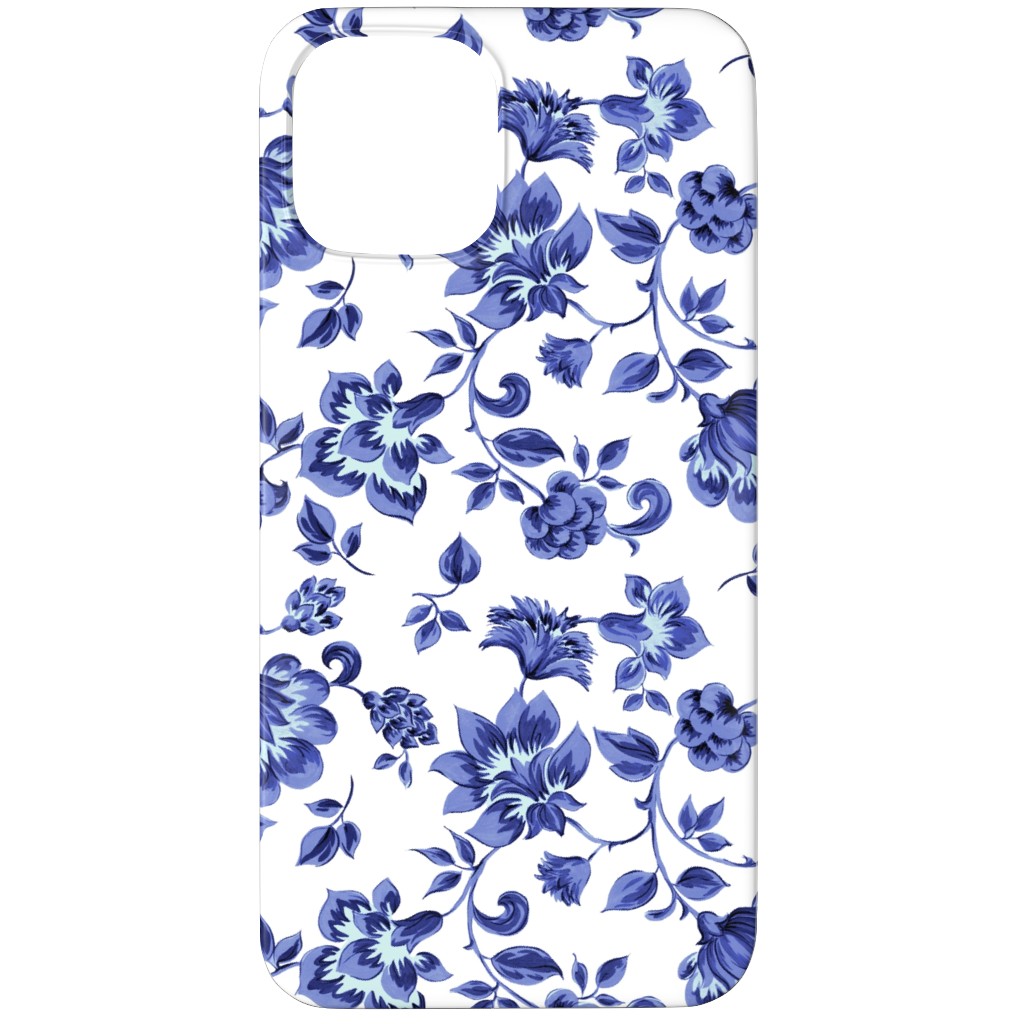 Fleurs De Provence - Blue and White Phone Case, Silicone Liner Case, Matte, iPhone 12 Pro Max, Blue