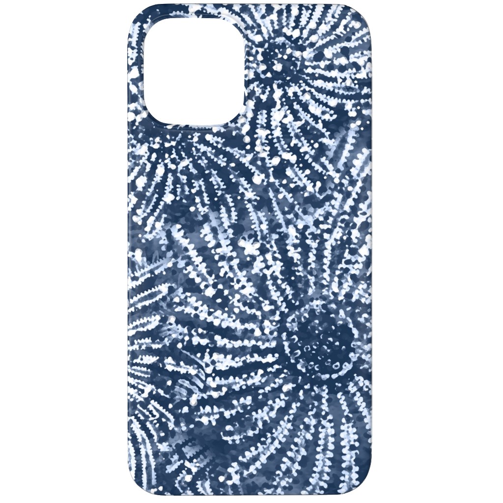 Shibori Floral Bursts - Navy Phone Case, Silicone Liner Case, Matte, iPhone 12 Pro Max, Blue, True Blue