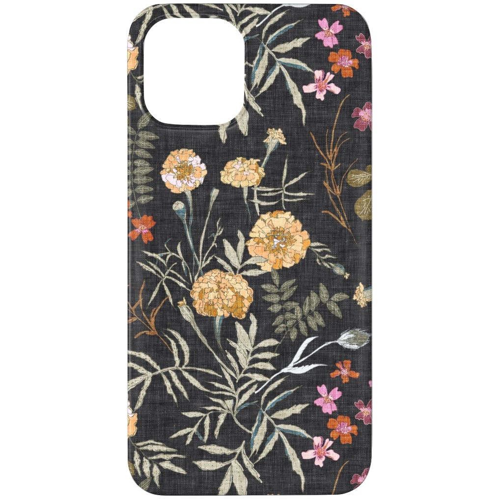 Marigold Love - Dark Phone Case, Silicone Liner Case, Matte, iPhone 12 Pro Max, Black, Black