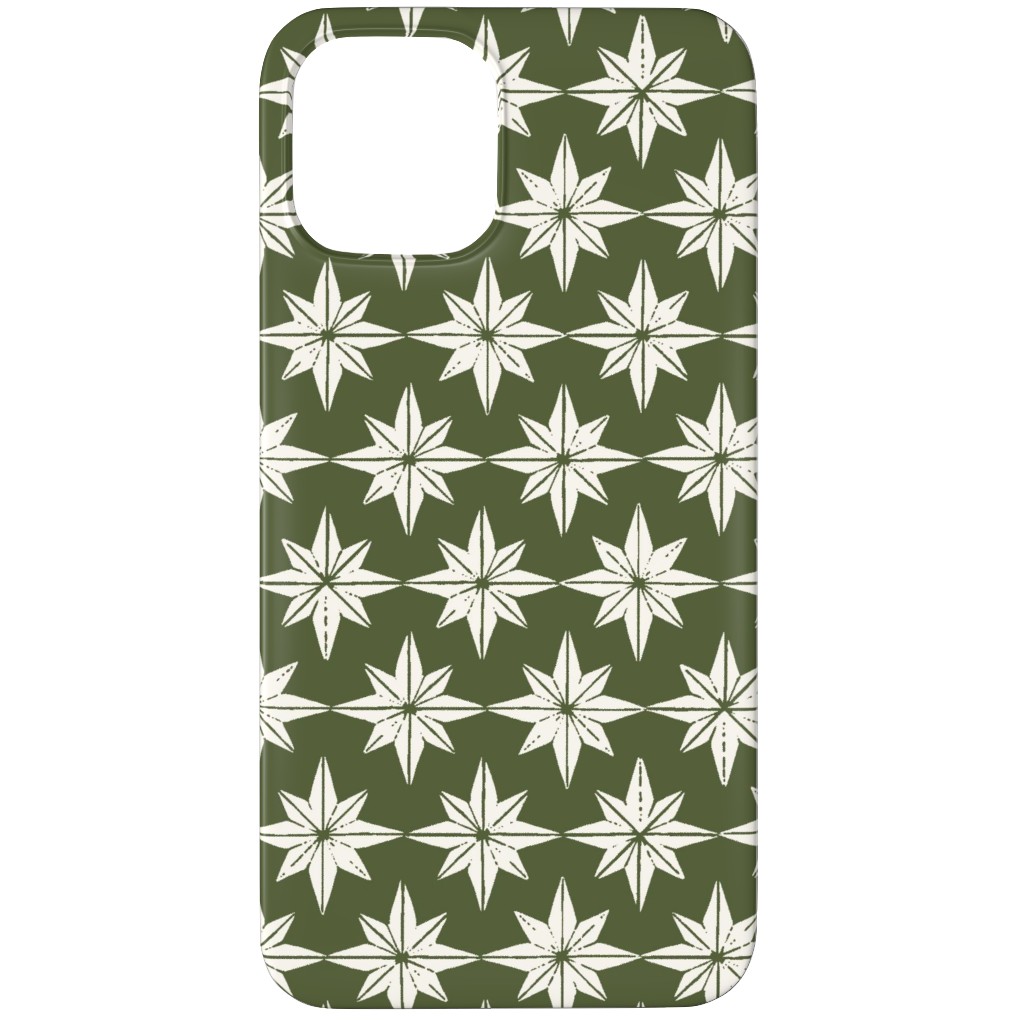 Christmas Star Tiles Phone Case, Slim Case, Matte, iPhone 12 Pro Max, Green