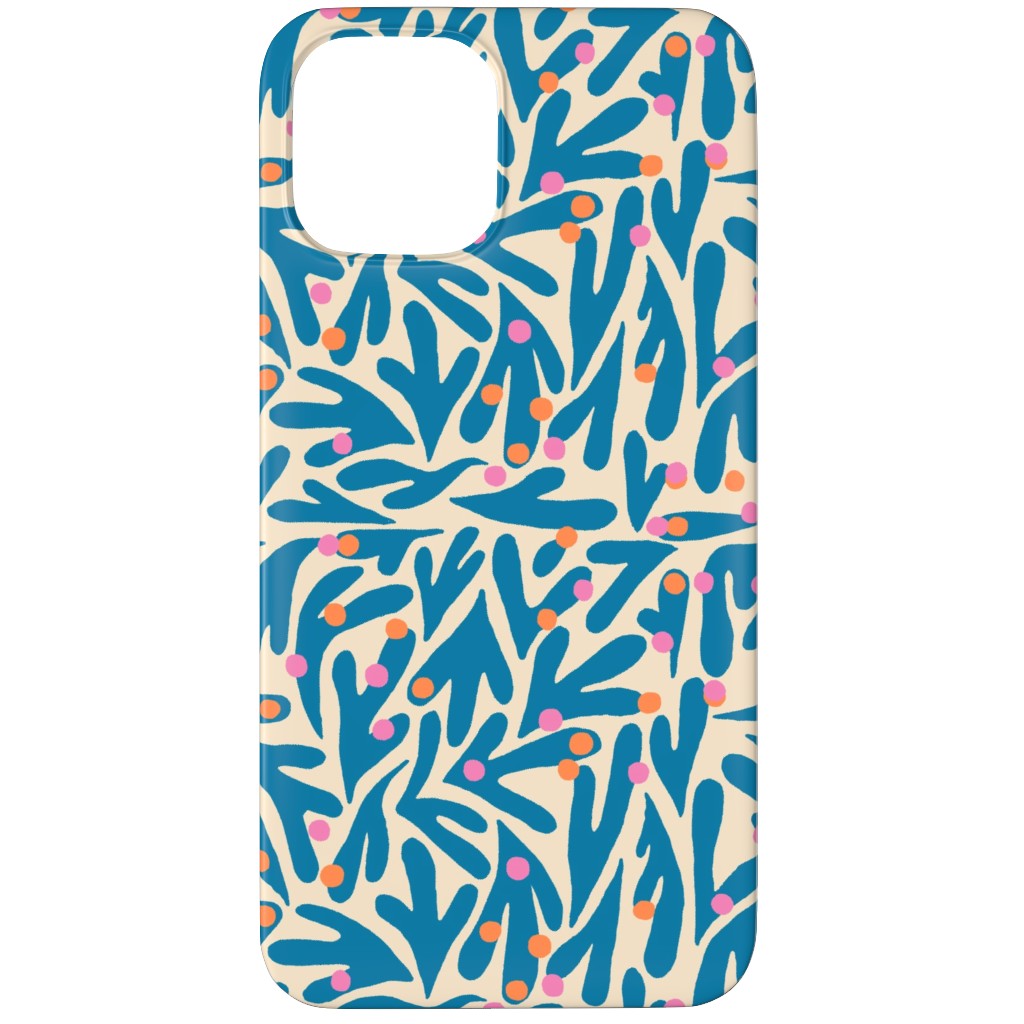 Funky Flora - Blue and White Phone Case, Slim Case, Matte, iPhone 12 Pro Max, Blue, True Blue
