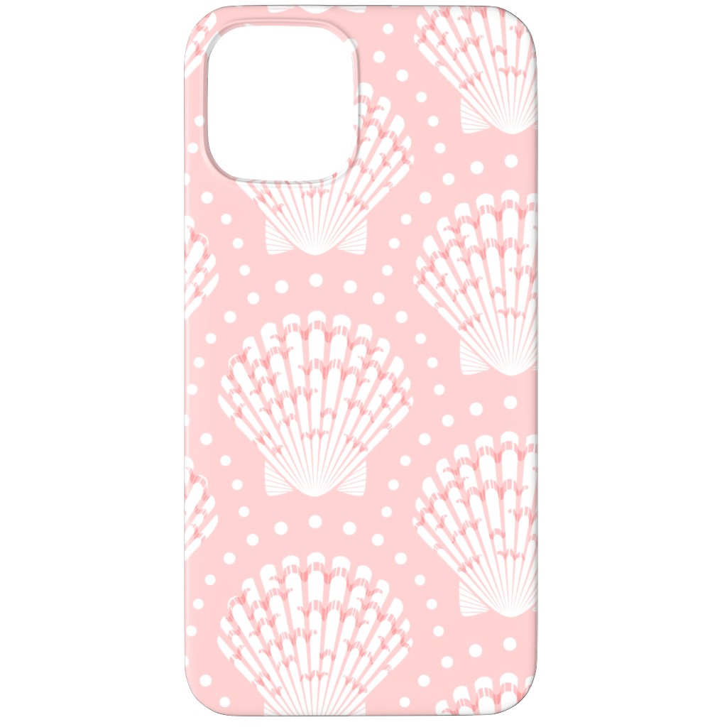 Pretty Scallop Shells - Pink Phone Case, Slim Case, Matte, iPhone 12 Pro Max, Pink, Bright Pink