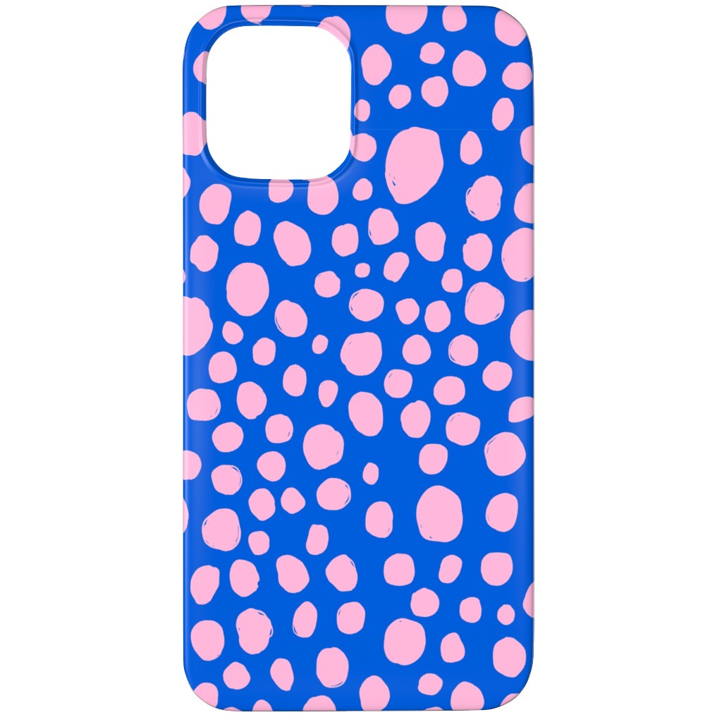 Polka Dot - Blue and Pink Phone Case, Slim Case, Matte, iPhone 12 Pro Max, Blue
