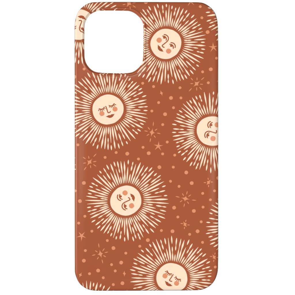 Golden Sun - Multidirectional - Rust Brown Phone Case, Slim Case, Matte, iPhone 12 Pro Max, Orange, Orange