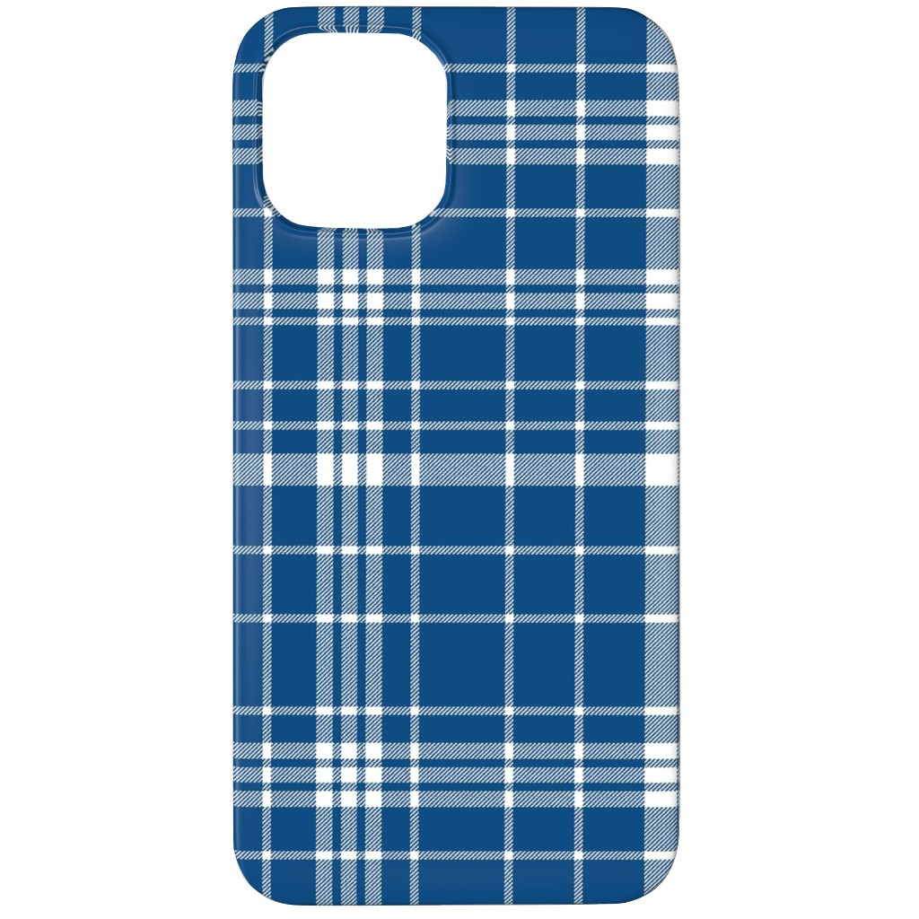 Tartan Check Phone Case, Slim Case, Matte, iPhone 12 Pro Max, Blue, Royal