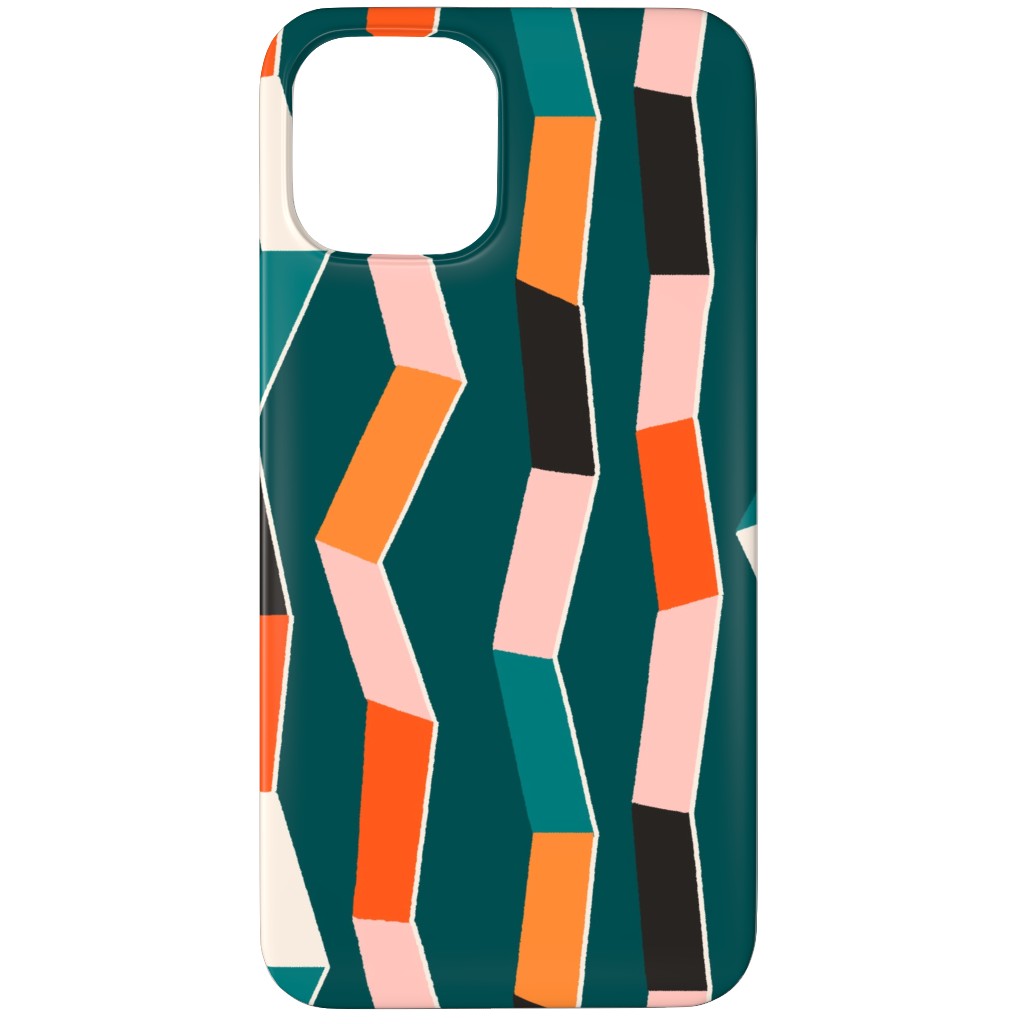 Funky - Multi on Green Phone Case, Slim Case, Matte, iPhone 12 Pro Max, Multicolor