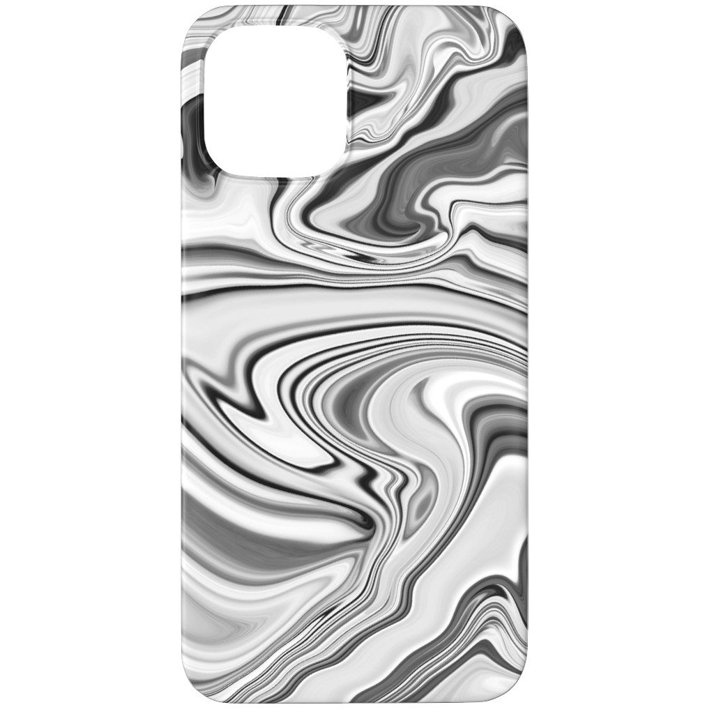 Love Spell Marble - Black and White Phone Case, Silicone Liner Case, Matte, iPhone 12 Pro, Gray