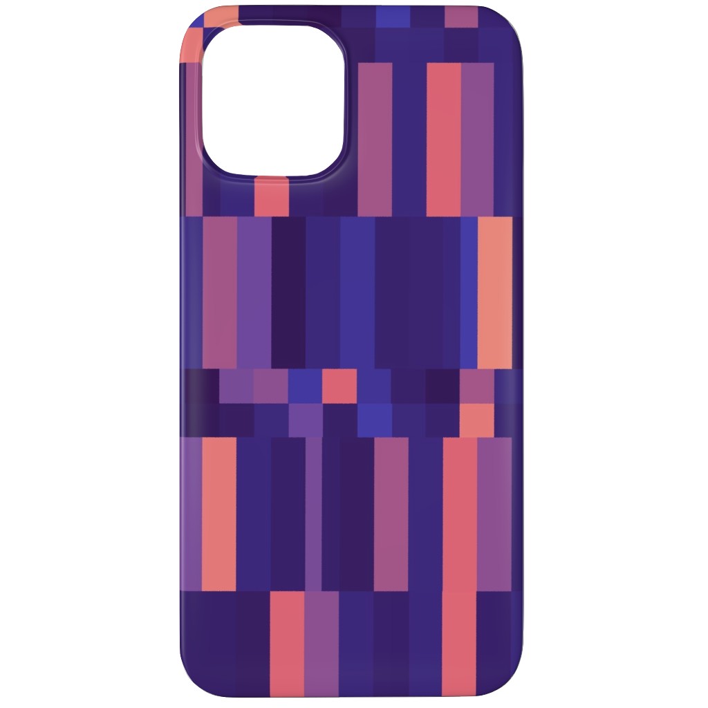 Stipe and Square - Dark Phone Case, Silicone Liner Case, Matte, iPhone 12 Pro, Purple