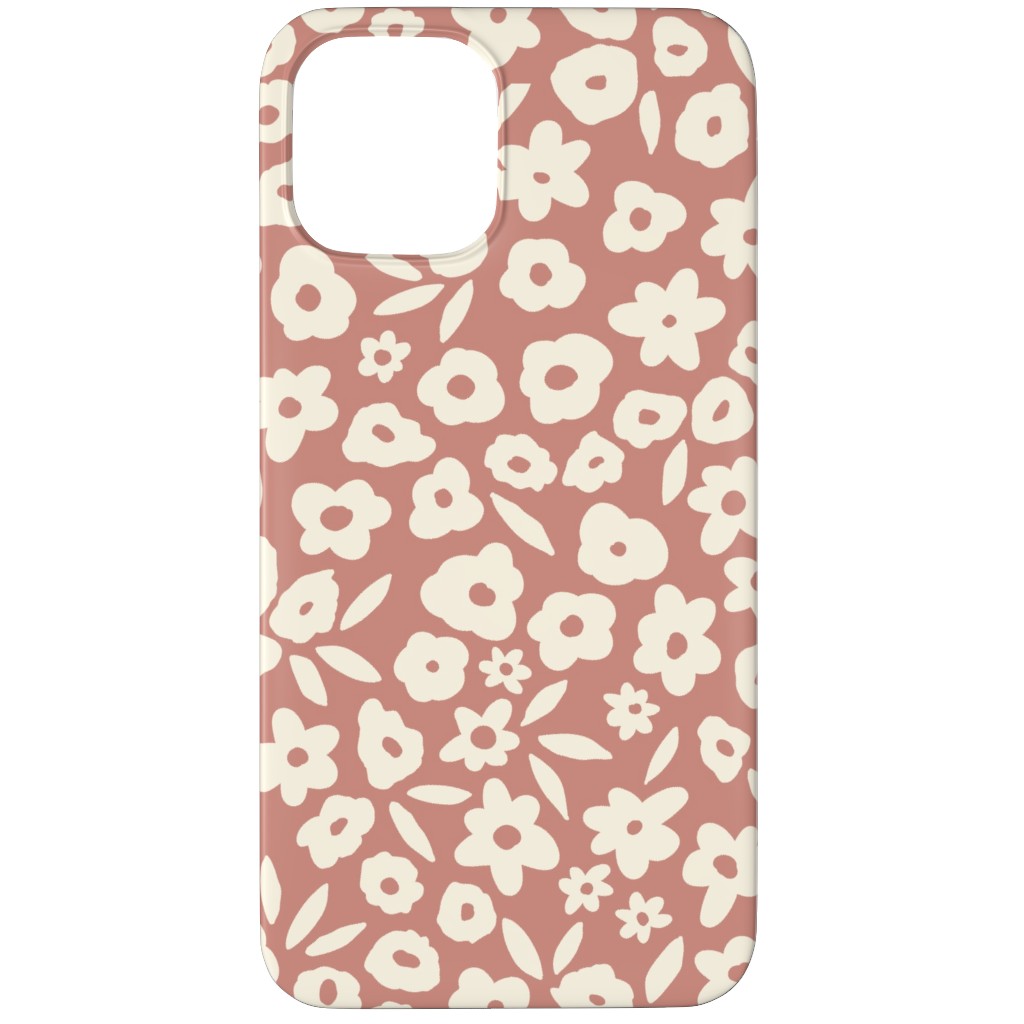 Flower Field on Cameo Rose Phone Case, Silicone Liner Case, Matte, iPhone 12 Pro, Pink