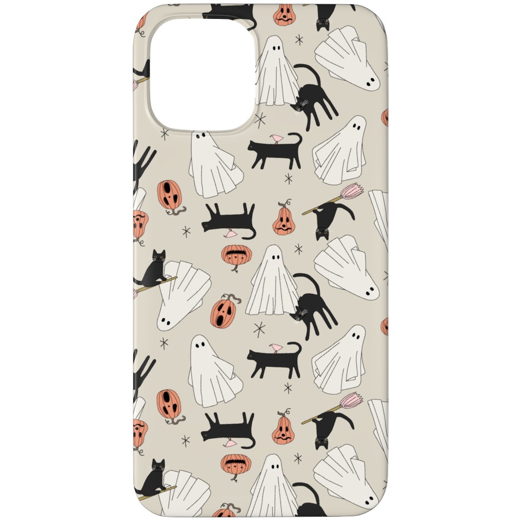Spooky Halloween Phone Case, Silicone Liner Case, Matte, iPhone 12 Pro, Beige