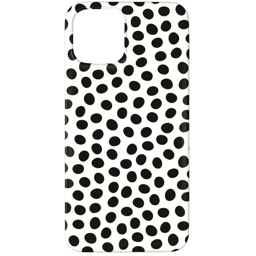 Dots - Black and White Phone Case, Silicone Liner Case, Matte, iPhone 12 Pro, White, White