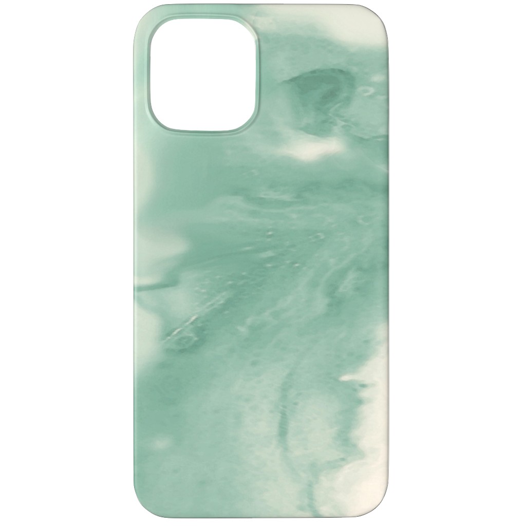 Abstract Watercolor Marble Phone Case, Silicone Liner Case, Matte, iPhone 12 Pro, Green