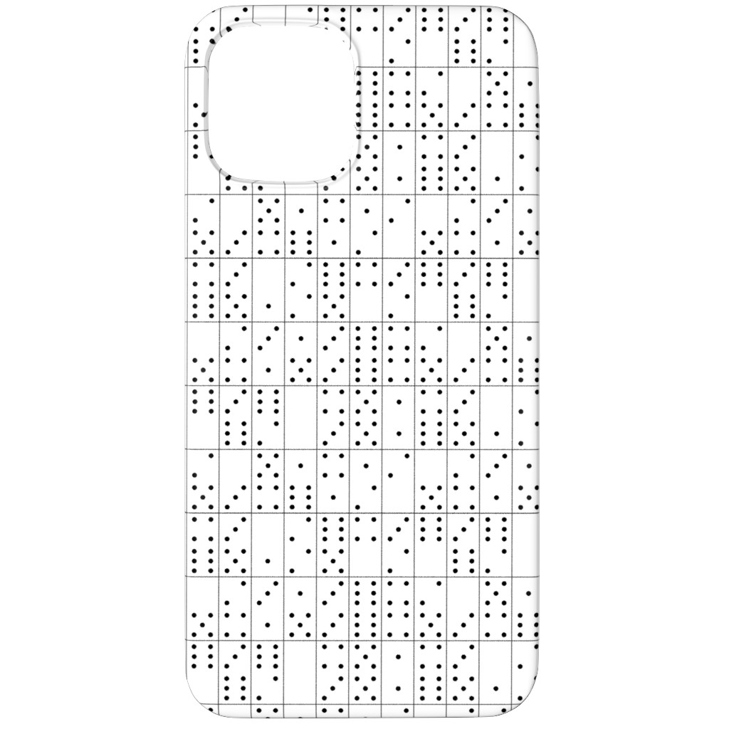 Domino Universe - Black and White Phone Case, Silicone Liner Case, Matte, iPhone 12 Pro, White, White