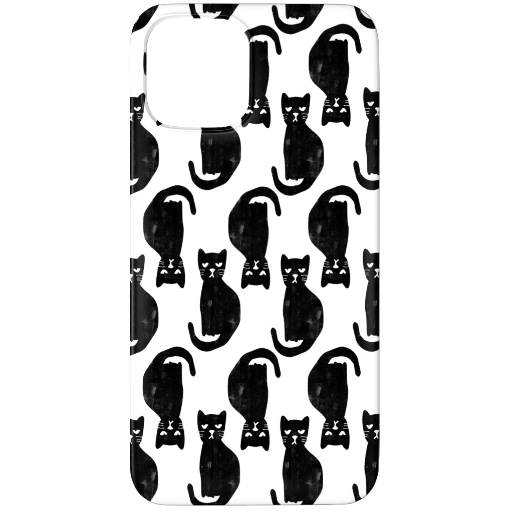 Black Cat Phone Case, Silicone Liner Case, Matte, iPhone 12 Pro, Black