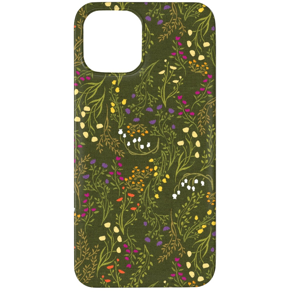 Summer Meadow Phone Case, Silicone Liner Case, Matte, iPhone 12 Pro, Green