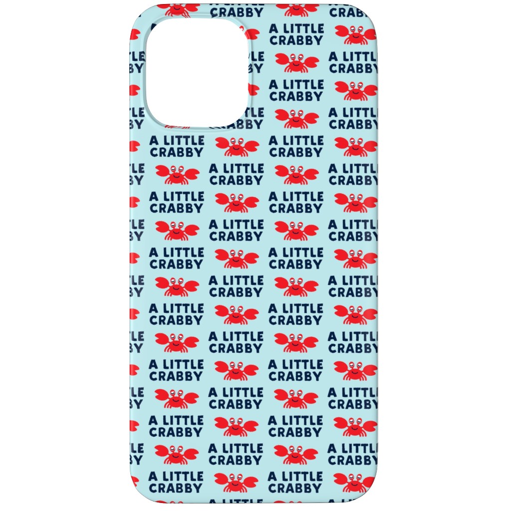 a Little Crabby - Nautical Phone Case, Silicone Liner Case, Matte, iPhone 12 Pro, Blue