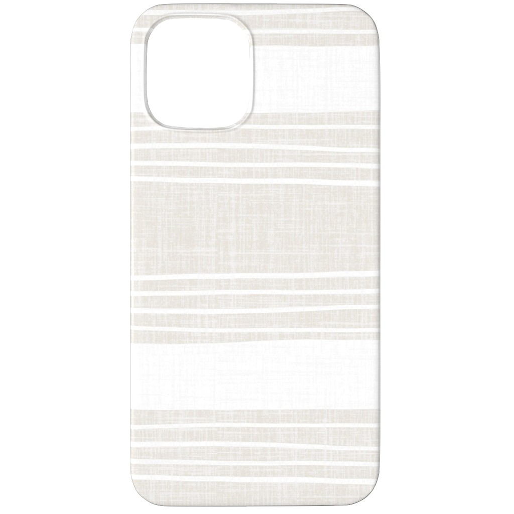 Rustic Stripe - Taupe Phone Case, Slim Case, Matte, iPhone 12 Pro, Beige, Pearl