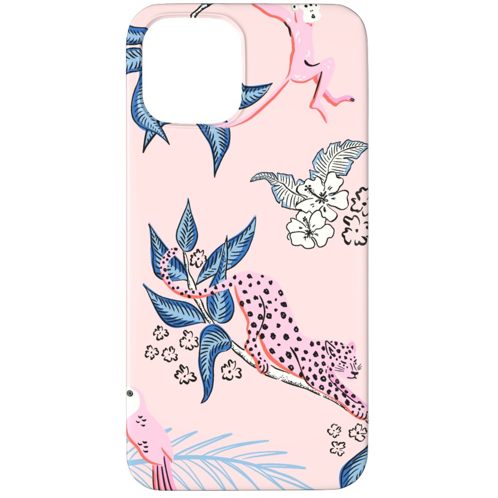 Jungle Toile - Pink Phone Case, Slim Case, Matte, iPhone 12 Pro, Pink