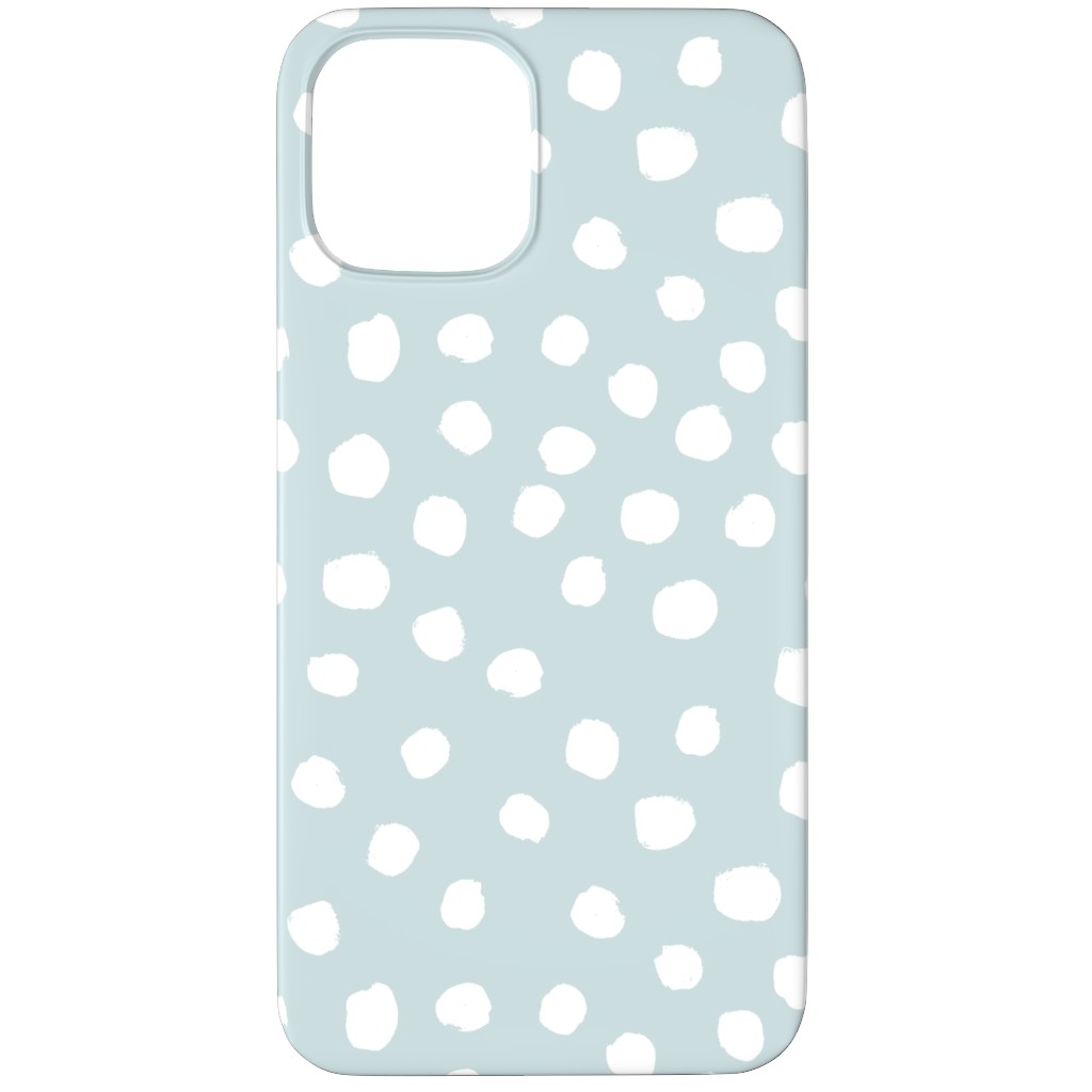 Soft Painted Dots Phone Case, Slim Case, Matte, iPhone 12 Pro, Blue, Hydrangea