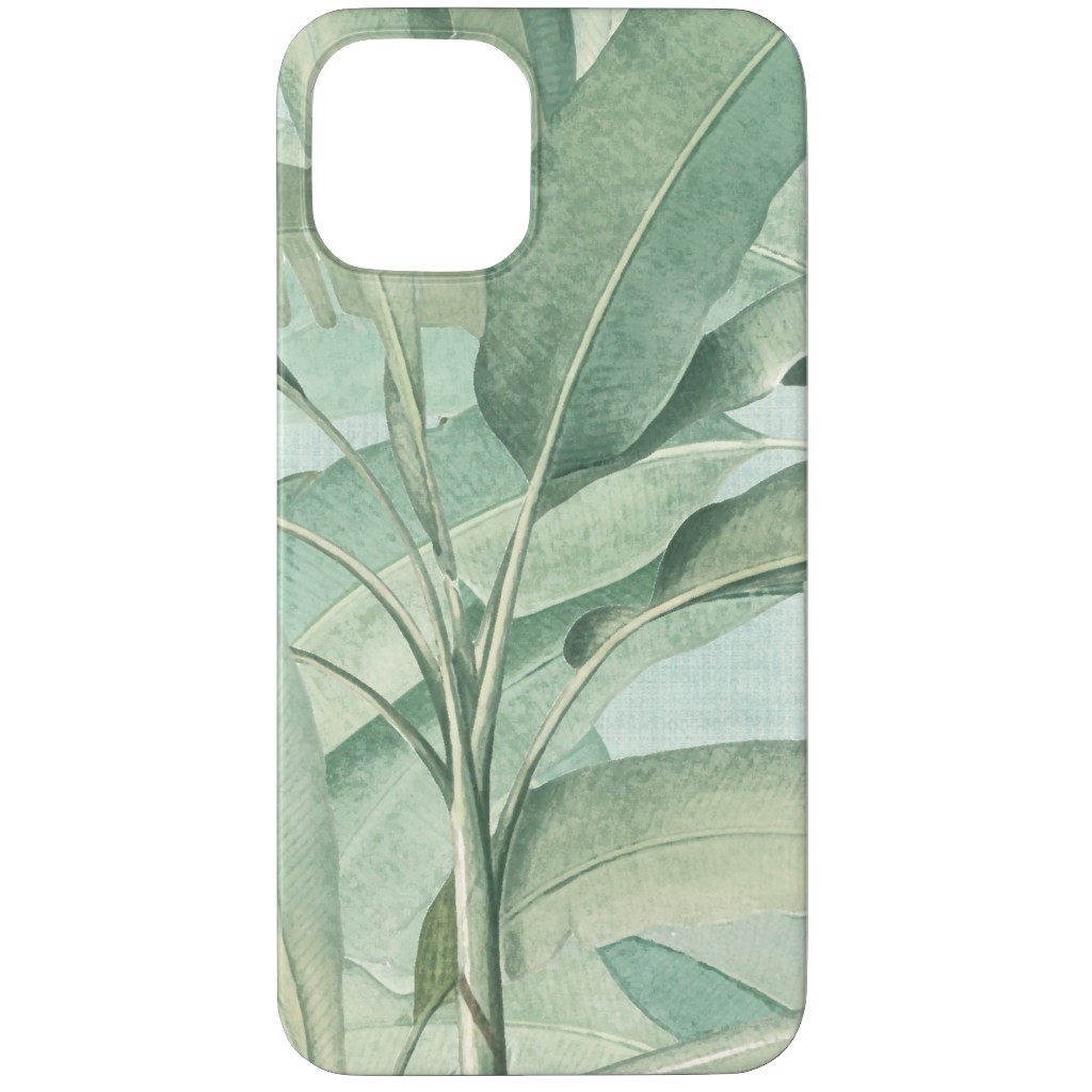 Lush Tropical Leaves Phone Case, Slim Case, Matte, iPhone 12 Pro, Green, Classic Green