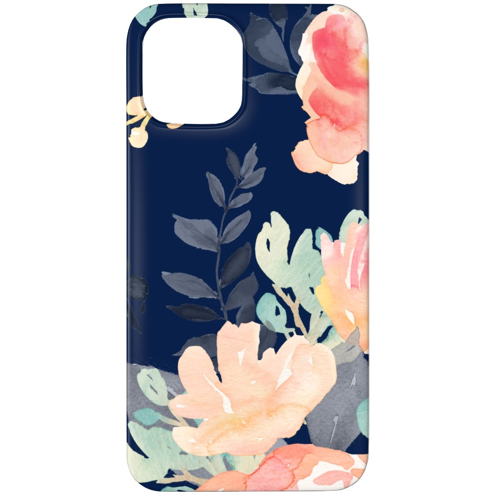 Watercolor Florals Phone Case, Slim Case, Matte, iPhone 12 Pro, Multicolor, Silhouette