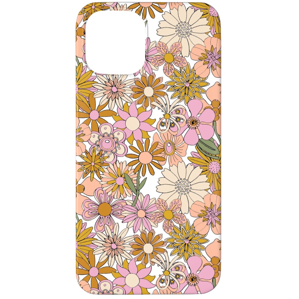 Chelsea Vintage Floral Garden - Pink Phone Case, Slim Case, Matte, iPhone 12 Pro, Pink