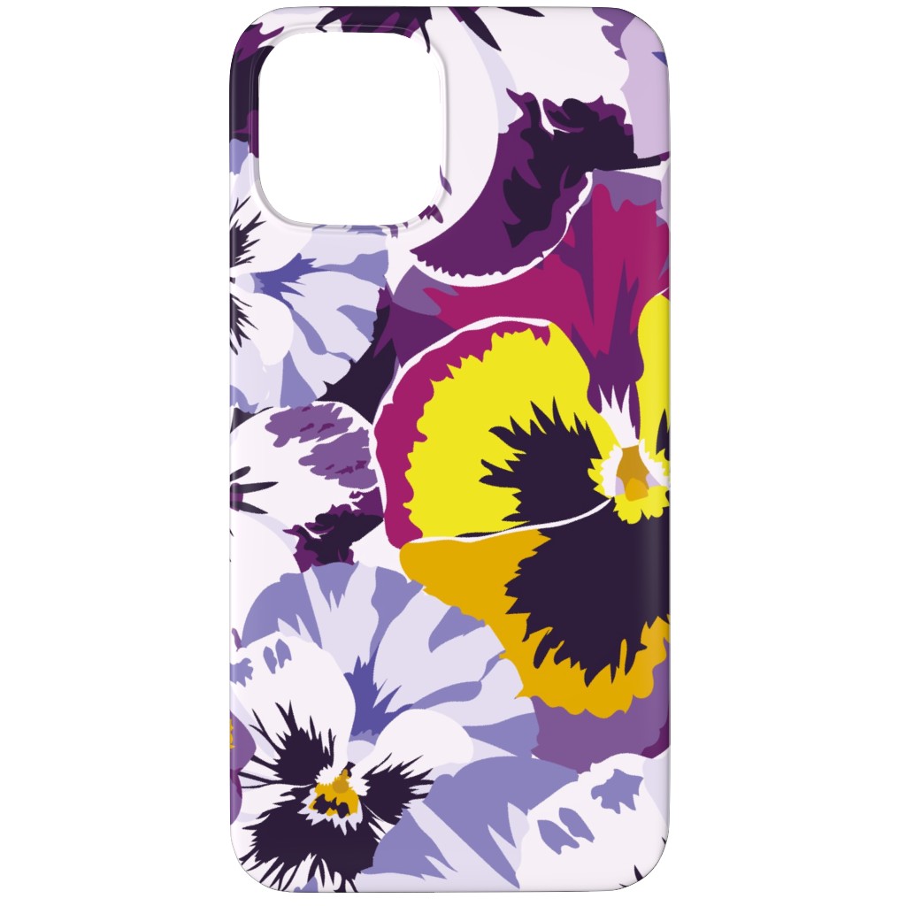 Pansy By Numbers - Purple Phone Case, Slim Case, Matte, iPhone 12 Pro, Purple