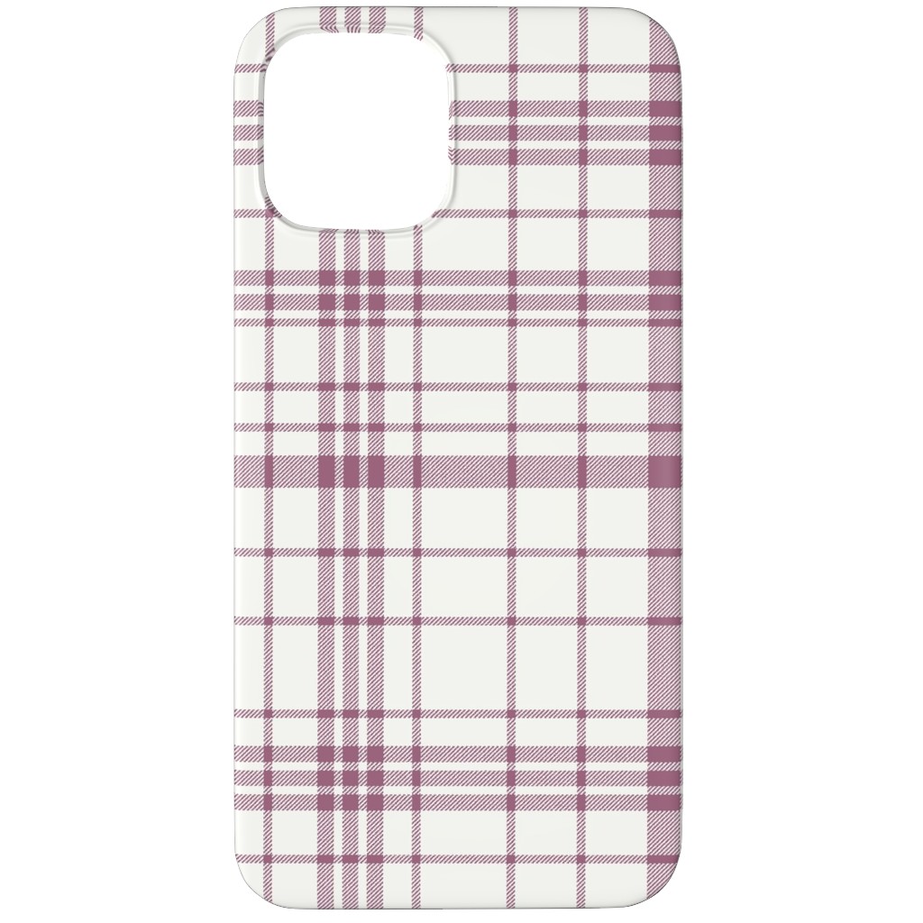 Tartan Check Phone Case, Slim Case, Matte, iPhone 12 Pro, Purple, Pomegranate