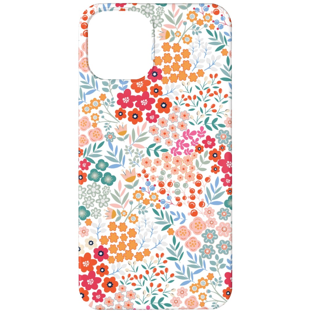 Summer Flower Phone Case, Silicone Liner Case, Matte, iPhone 12, Multicolor