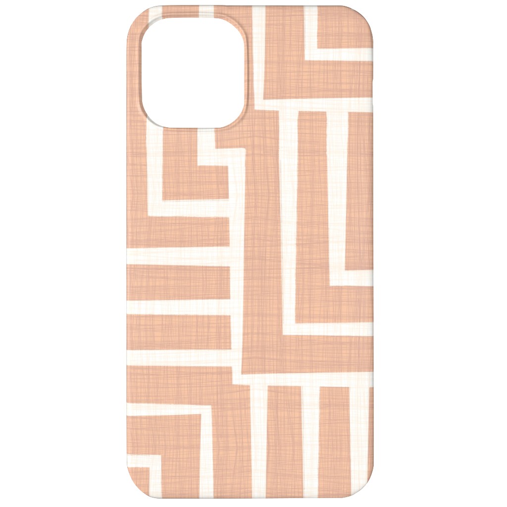 Square Angles - Pink Phone Case, Silicone Liner Case, Matte, iPhone 12, Pink