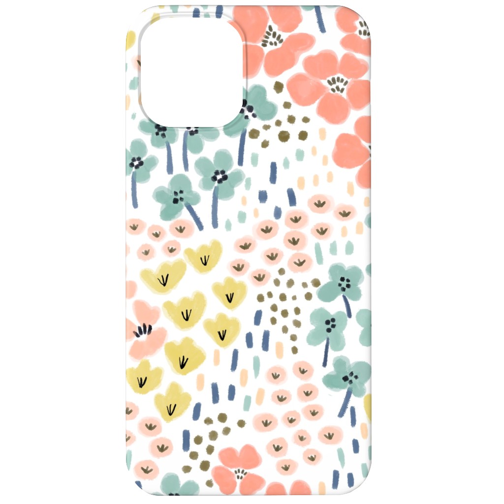 April Bits Vintage - Pink Phone Case, Silicone Liner Case, Matte, iPhone 12, Pink