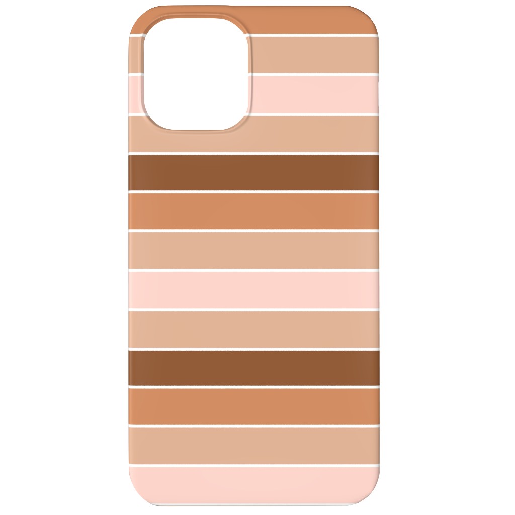 Candy Stripes - Warm Phone Case, Silicone Liner Case, Matte, iPhone 12, Pink, Bright Pink