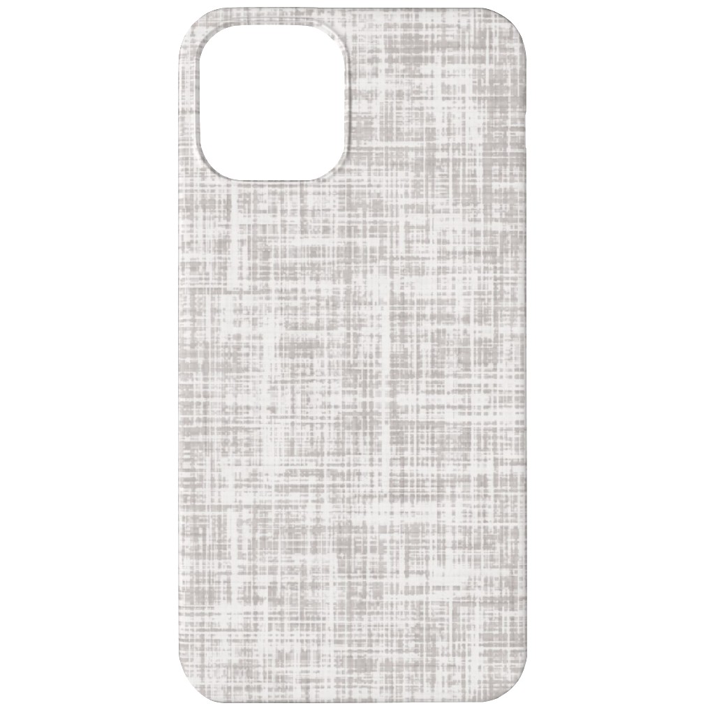 Vintage Linen Phone Case, Silicone Liner Case, Matte, iPhone 12, Gray, Smoke