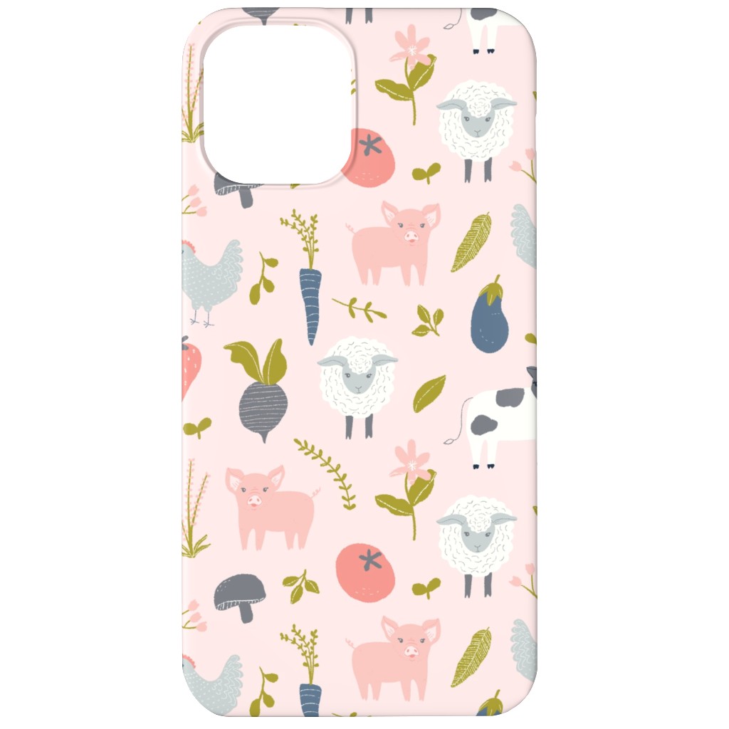 Farm Life - Pink Phone Case, Silicone Liner Case, Matte, iPhone 12, Pink