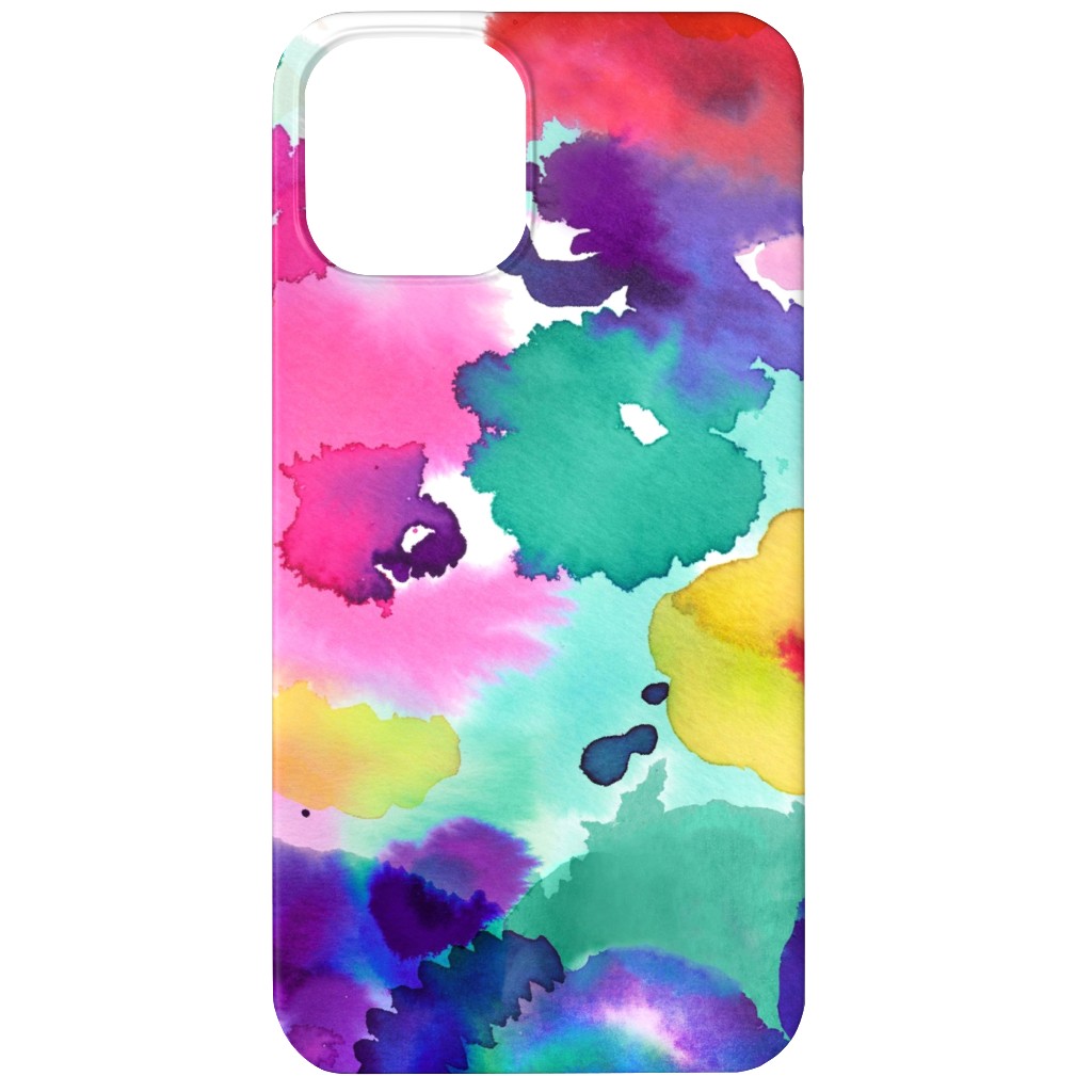 Abstract Floral Watercolor - Multi Phone Case, Silicone Liner Case, Matte, iPhone 12, Multicolor