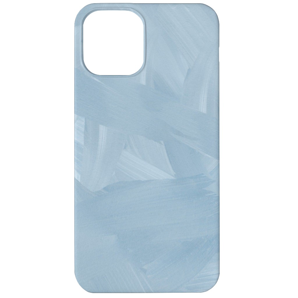 Brushstroke Wash - Light Blue Phone Case, Silicone Liner Case, Matte, iPhone 12, Blue