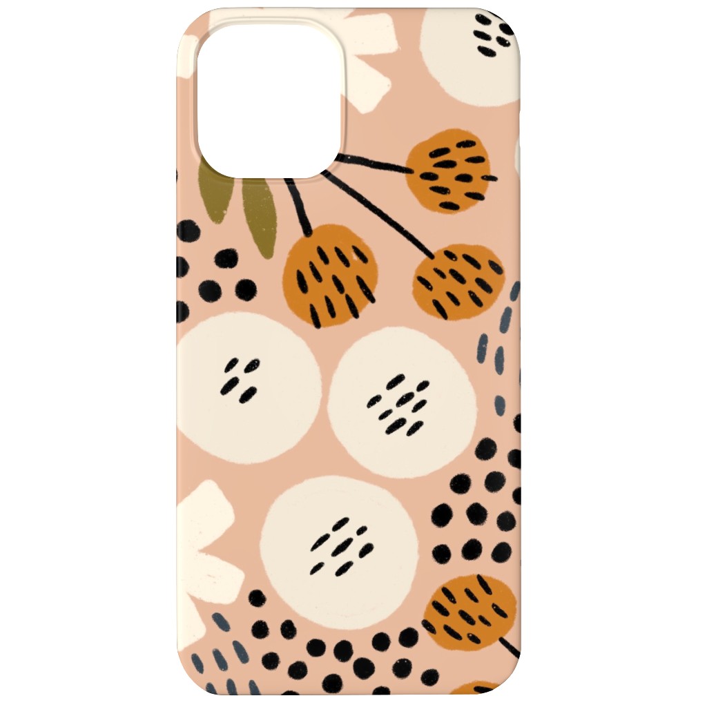 Phyllis - Pink Phone Case, Silicone Liner Case, Matte, iPhone 12, Pink, Bright Pink