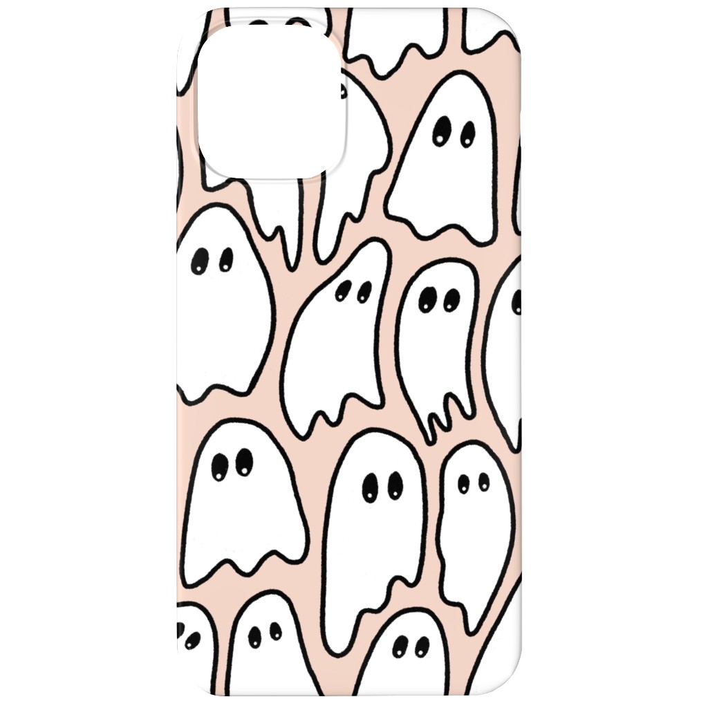 Ghosted Ghosts Phone Case, Silicone Liner Case, Matte, iPhone 12, Pink, Ballet Slipper