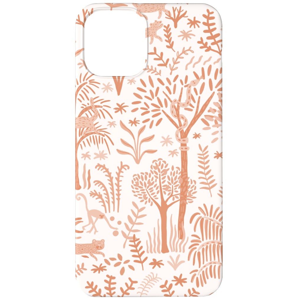 Indian Garden - Peachy Phone Case, Silicone Liner Case, Matte, iPhone 12, Pink