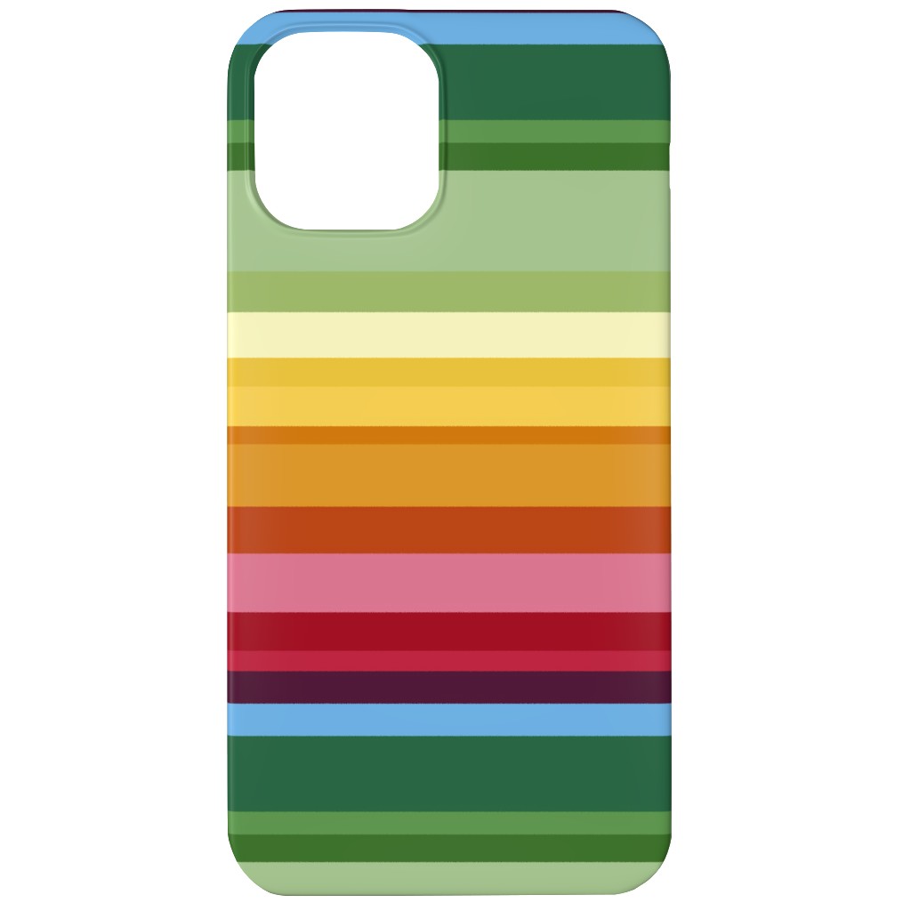 Rainbow Stripe Phone Case, Silicone Liner Case, Matte, iPhone 12, Multicolor