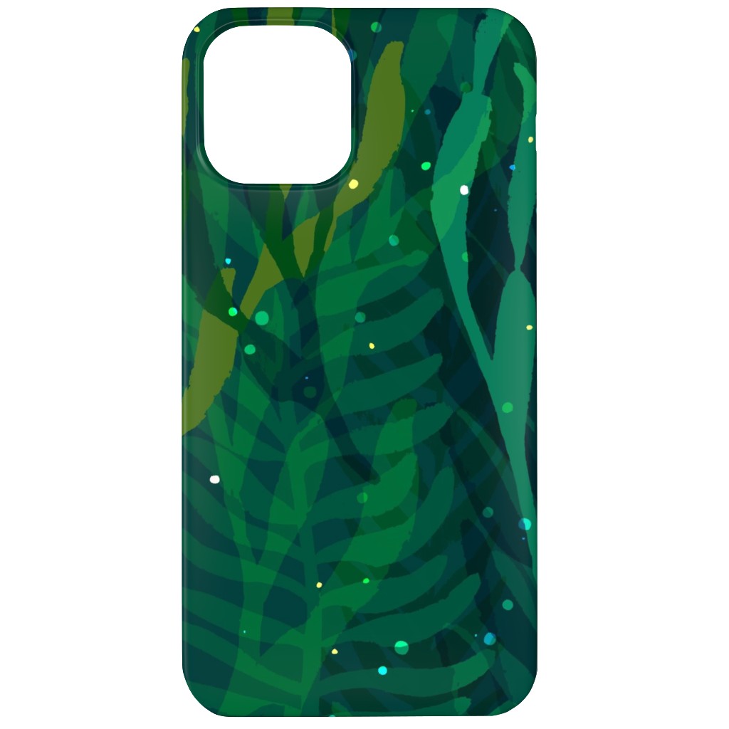 Underwater Forest - Emerald Phone Case, Silicone Liner Case, Matte, iPhone 12, Green