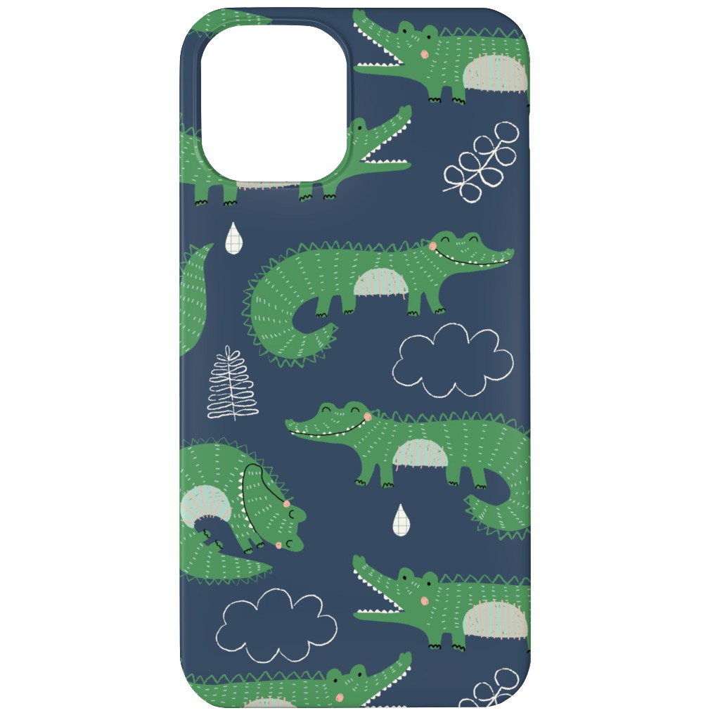 Cute Alligators - Green Phone Case, Silicone Liner Case, Matte, iPhone 12, Green