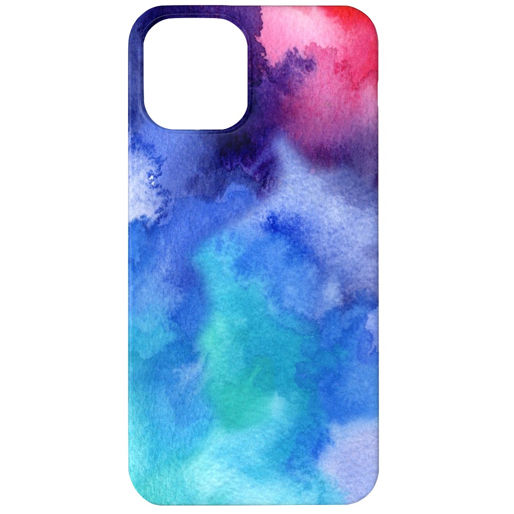 Rainbow Watercolor Wash - Multi Phone Case, Silicone Liner Case, Matte, iPhone 12, Multicolor